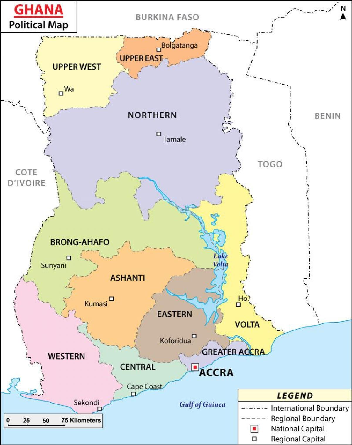 Peta politik ghana